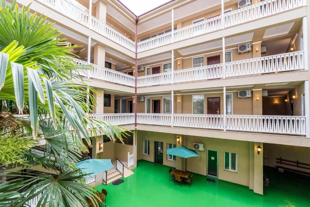 Balconies overlooking the courtyard